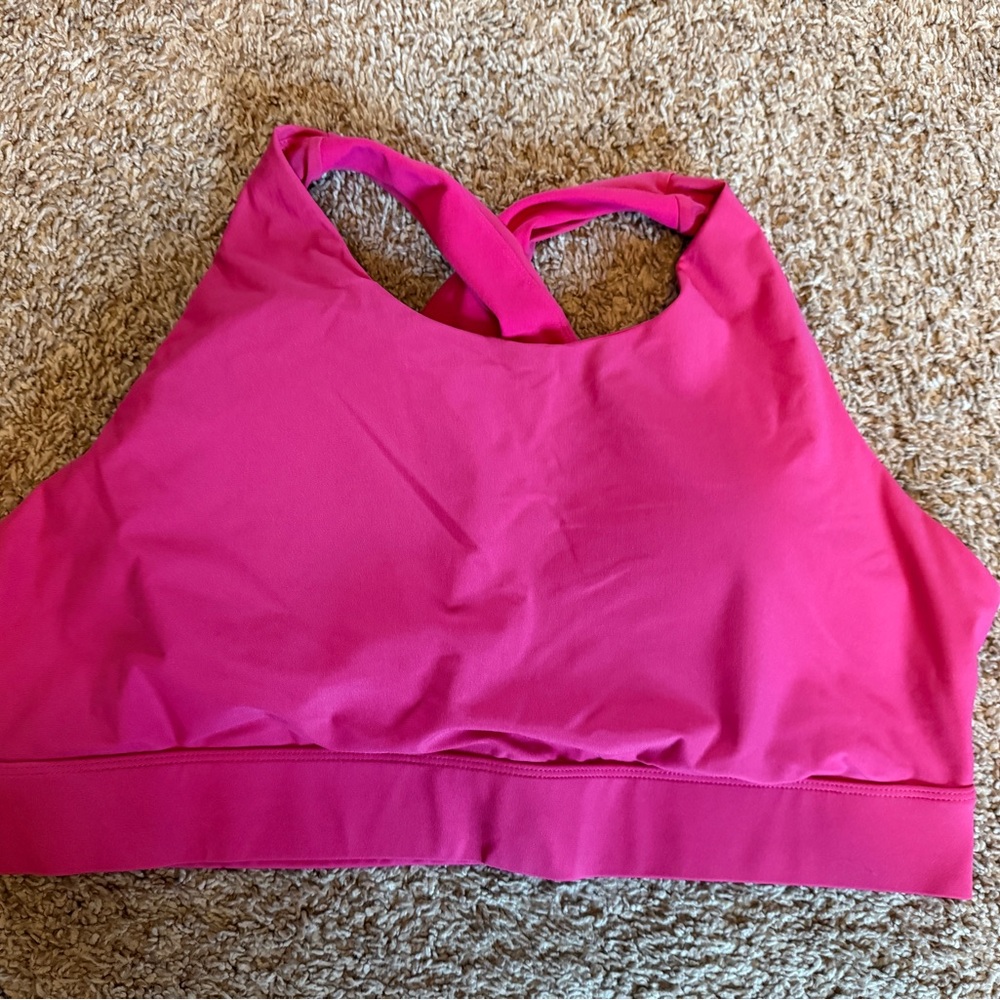 Fabletics No Bounce High Impact Sports Bra Pink Sports Bra
